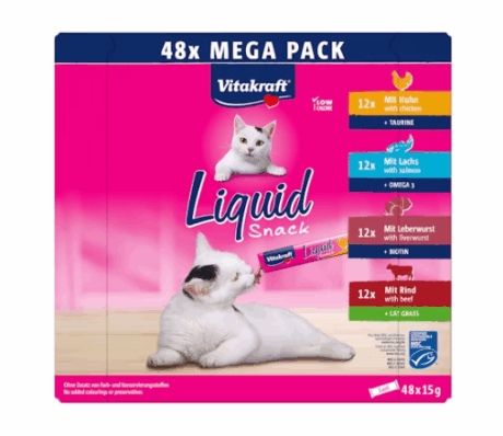 Vitakraft Cat Liquid Snack Megapack 48 x 15 gr